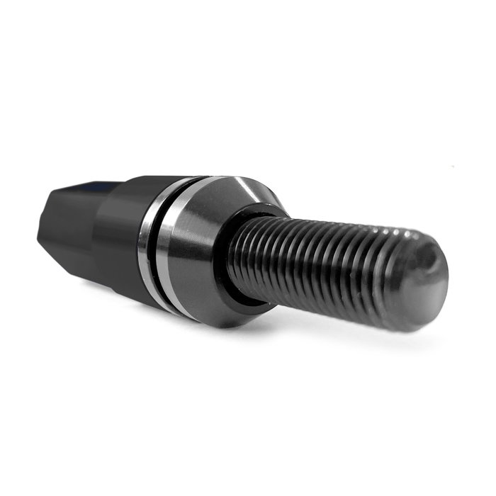 Omp OMPS09981201 Juego 20 Tornillos Rueda M12x1.5 Largo 28 mm Llave 17-19 mm con Protectores Aluminio Colores Negro