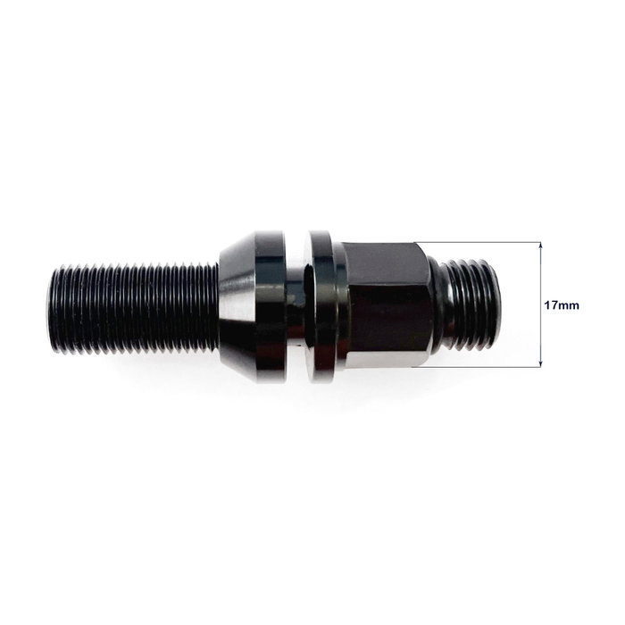 Omp OMPS09981201 Juego 20 Tornillos Rueda M12x1.5 Largo 28 mm Llave 17-19 mm con Protectores Aluminio Colores Negro