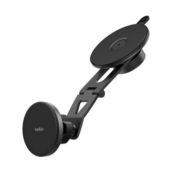 Belkin WIC013hqBK Cargador inalámbrico magnético Qi2 para coche con soporte activo para smartphone, compatible iPhone, Google Pixel, Samsung Galaxy, Negro