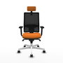 PIQUERAS Y CRESPO Silla de oficina Horna con mecanismo Sincro, Naranja y Negro