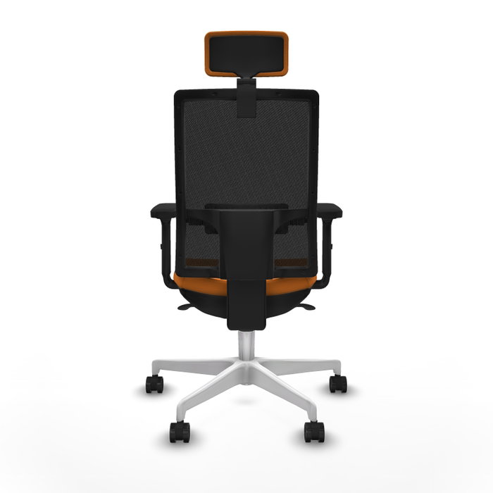 PIQUERAS Y CRESPO Silla de oficina Horna con mecanismo Sincro, Naranja y Negro