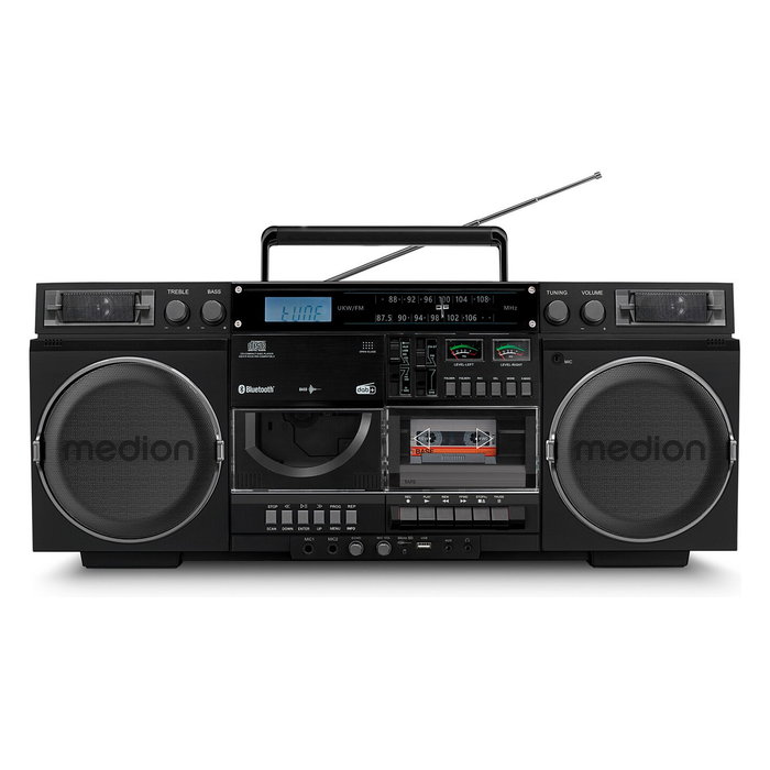 Medion LIFE® P66538 Retro-Boombox Negro