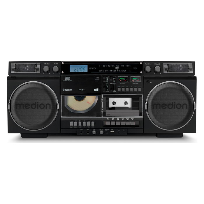 Medion LIFE® P66538 Retro-Boombox Negro