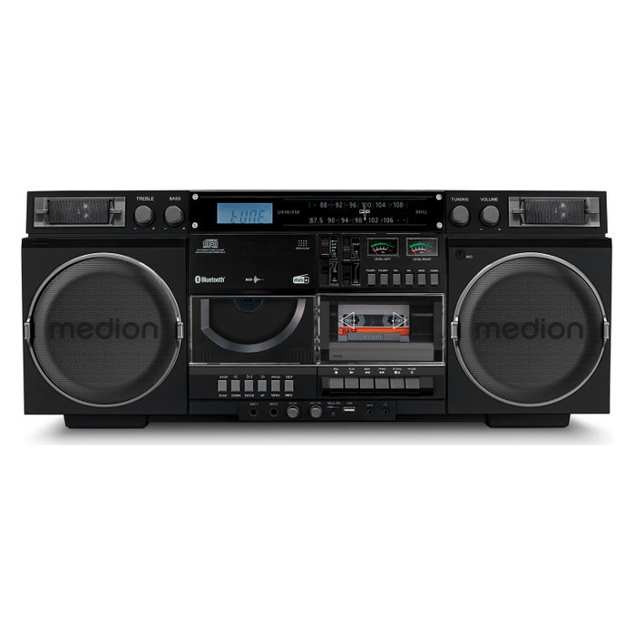 Medion LIFE® P66538 Retro-Boombox Negro
