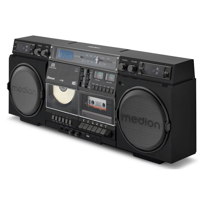 Medion LIFE® P66538 Retro-Boombox Negro