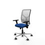PIQUERAS Y CRESPO Silla de oficina Motilla con mecanismo Sincro, Azul y Blanco