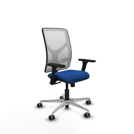 PIQUERAS Y CRESPO Silla de oficina Motilla con mecanismo Sincro, Azul y Blanco