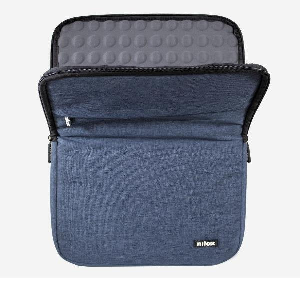 Nilox NXSL14BL Funda Sleeve Acolchada para Portátil/Tablet 14.1 Pulgadas (35.8 cm) Azul Poliéster, 2 Compartimentos, 130 g