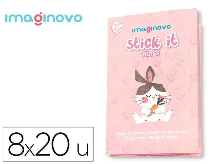 Imaginovo Notas Adhesivas Stick It! Notebook 20 Notas Adhesivas Conejito Tamaños Surtidos Imaginovo Notas Adhesivas Stick It! Notebook 20 Notas Adhesivas Conejito Tamaños Surtidos