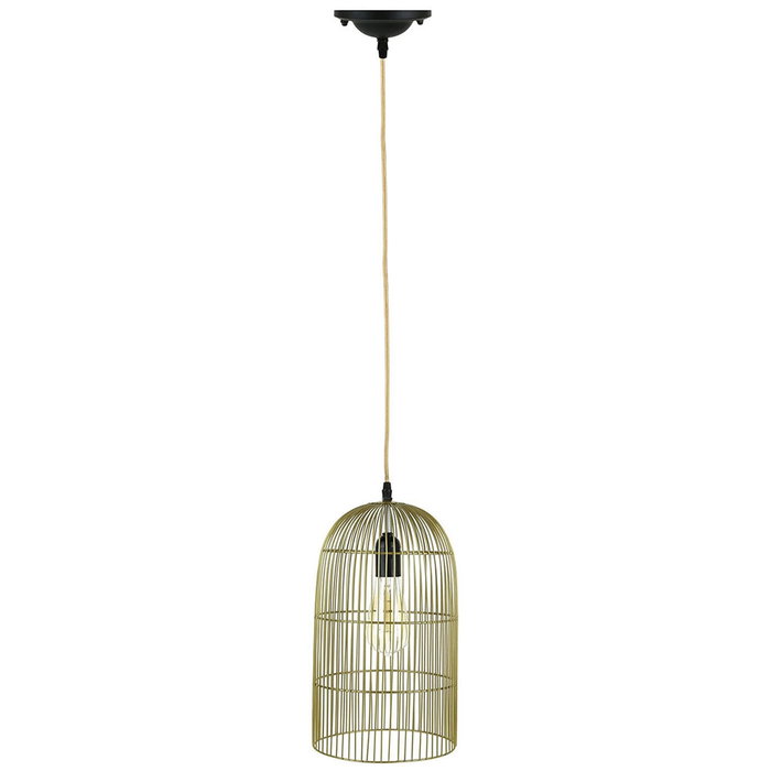 Home Deco Light Lámpara Colgante Jaula Champán Decoración Hogar Moderna 20 cm Home Deco Light Lámpara Colgante Jaula Champán Decoración Hogar Moderna 20 cm