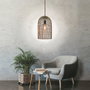Home Deco Light Lámpara Colgante Jaula Champán Decoración Hogar Moderna 20 cm