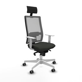 PIQUERAS Y CRESPO Silla de oficina Horna con mecanismo Sincro, Negro y Gris