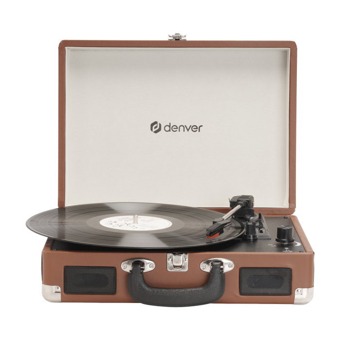 Denver VPL-120BR Tocadiscos Marrón con Altavoces Integrados y Grabación USB Denver VPL-120BR Tocadiscos Marrón con Altavoces Integrados y Grabación USB