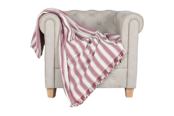 Plaid Basicos DKD Home Decor Rosa Crudo 260 x 230 cm Plaid Basicos DKD Home Decor Rosa Crudo 260 x 230 cm