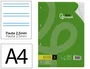 Liderpapel Recambio A4 100 Hojas 75gr Pauta 5 2.5mm Con Margen 4 Taladros