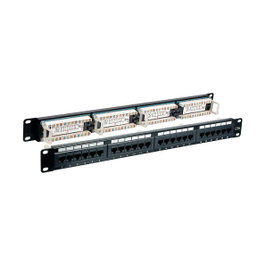 EFB Elektronik Patchpanel UTP 24xRJ45 Cat.6 1U Negro