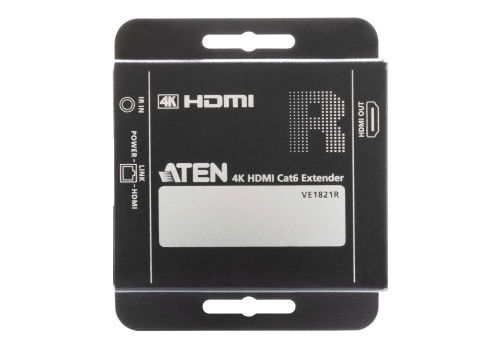 Aten Extensor HDMI 4K Ultra HD con Latencia Cero hasta 40 metros sobre Cable Cat 6, Tecnología PoC, Puerto HDMI Local, VE1821-AT-G