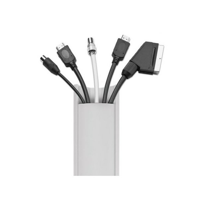 Organizador de Cables MacLean MCTV-575 Blanco Plástico Organizador de Cables MacLean MCTV-575 Blanco Plástico