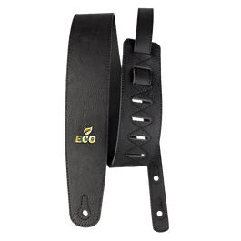 Correa para Guitarra y para Bajo Basso Serie Eco Vegana Negra