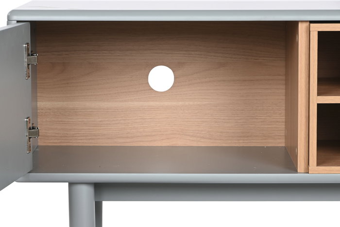 DKD Home Decor Mueble TV Urban Gris MDF y PU 140 x 55 x 40 cm DKD Home Decor Mueble TV Urban Gris MDF y PU 140 x 55 x 40 cm