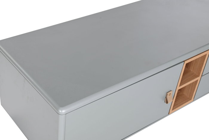 DKD Home Decor Mueble TV Urban Gris MDF y PU 140 x 55 x 40 cm DKD Home Decor Mueble TV Urban Gris MDF y PU 140 x 55 x 40 cm