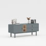 DKD Home Decor Mueble TV Urban Gris MDF y PU 140 x 55 x 40 cm