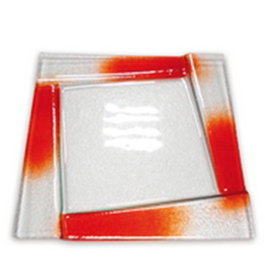 OMS Zoom Plato Rojo 26x26 cm (Set de 6)