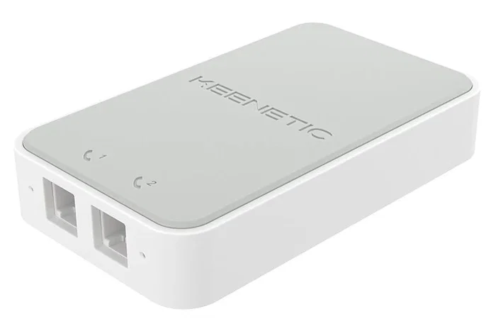 Keenetic Linear KN-3110 - Adaptador USB para telefonía analógica VoIP, 2 puertos RJ-11 FXS, compatible con routers Keenetic, función Micro PBX, color Blanco/Gris Keenetic Linear KN-3110 - Adaptador USB para telefonía analógica VoIP, 2 puertos RJ-11 FXS, compatible con routers Keenetic, función Micro PBX, color Blanco/Gris