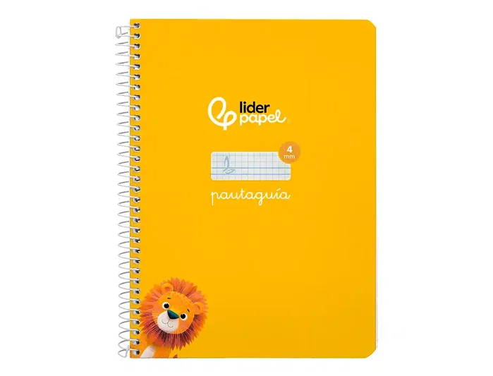 Liderpapel Cuaderno Espiral A5 Tapa Dura 80 Hojas 90gr Cuadro Pautado 4mm Color Amarillo