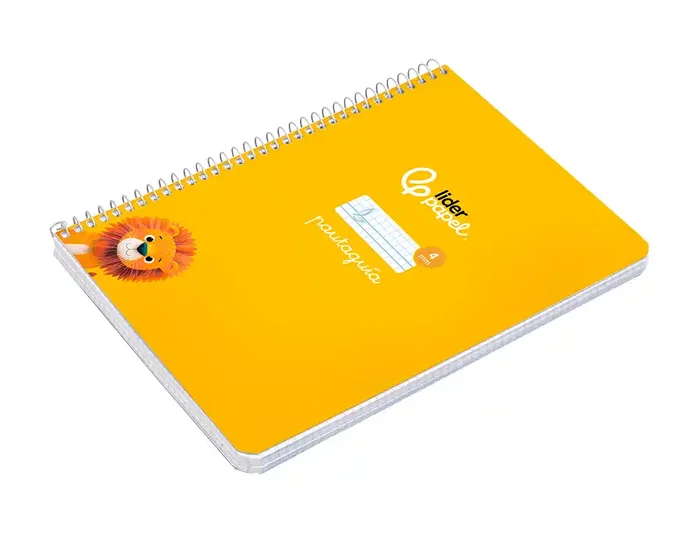 Liderpapel Cuaderno Espiral A5 Tapa Dura 80 Hojas 90gr Cuadro Pautado 4mm Color Amarillo