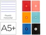 Antartik Libreta A5+ Plus Cosida 48 Hojas 90g Rayado Horizontal con Margen Colores Surtidos