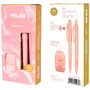 Milan Serie Lava Set de Escritura Rosa con Bolígrafo P1, Portaminas PL1 y Afilaborra Capsule