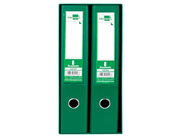Liderpapel Módulo 2 Archivador Folio 75mm Verde Liderpapel Módulo 2 Archivador Folio 75mm Verde