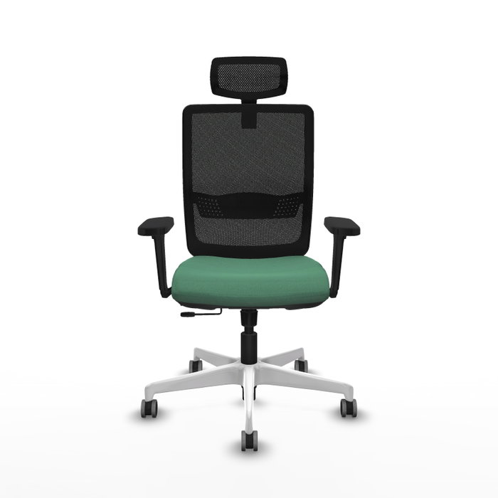 PIQUERAS Y CRESPO Silla de oficina Haches con mecanismo Sincro/Traslack Verde esmeralda