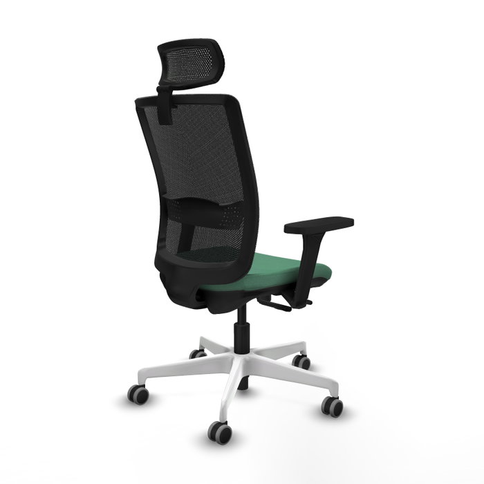 PIQUERAS Y CRESPO Silla de oficina Haches con mecanismo Sincro/Traslack Verde esmeralda