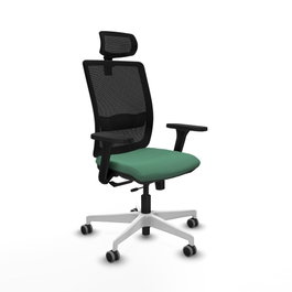 PIQUERAS Y CRESPO Silla de oficina Haches con mecanismo Sincro/Traslack Verde esmeralda