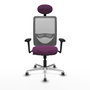 PIQUERAS Y CRESPO Silla de oficina Zulema con mecanismo Sincro, Morado y Gris