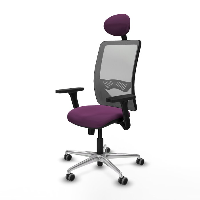 PIQUERAS Y CRESPO Silla de oficina Zulema con mecanismo Sincro, Morado y Gris PIQUERAS Y CRESPO Silla de oficina Zulema con mecanismo Sincro, Morado y Gris