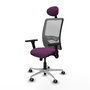 PIQUERAS Y CRESPO Silla de oficina Zulema con mecanismo Sincro, Morado y Gris