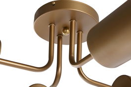 DKD Home Decor Lámpara de Techo Moderna Dorada Metal 4 Focos 67 x 20 x 67 cm