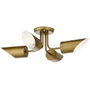 DKD Home Decor Lámpara de Techo de Metal Dorado con 4 Focos