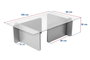 Nordure Flavio Mesa de Centro de Pino Atlántico con Tapa de Cristal Templado 105x65x30cm