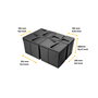 Emuca Contenedores para cajón Recycle 3x15L y 2x7L Negro