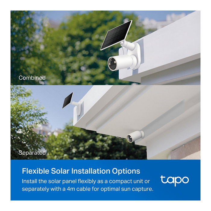 TP-Link Tapo C460 KIT Cámara de Seguridad Exterior 4K/8MP Cámara Bullet con Alimentación Solar/Batería