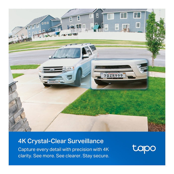 TP-Link Tapo C460 KIT Cámara de Seguridad Exterior 4K/8MP Cámara Bullet con Alimentación Solar/Batería