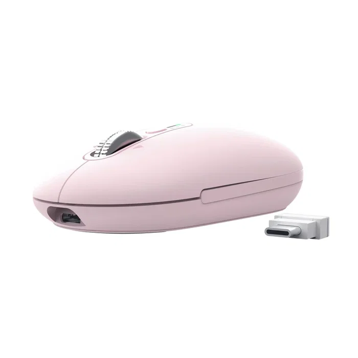 Trust Seron Slim Multi Ratón Óptico Inalámbrico RF + Bluetooth Ambidextro 3200 DPI Rosa - Para Oficina, Windows, macOS, Android, iOS