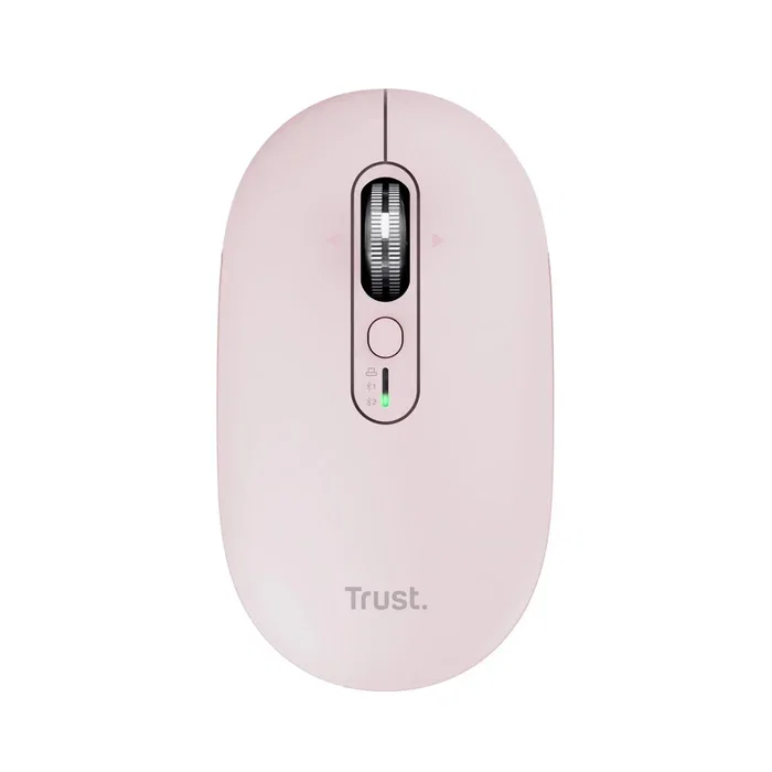 Trust Seron Slim Multi Ratón Óptico Inalámbrico RF + Bluetooth Ambidextro 3200 DPI Rosa - Para Oficina, Windows, macOS, Android, iOS