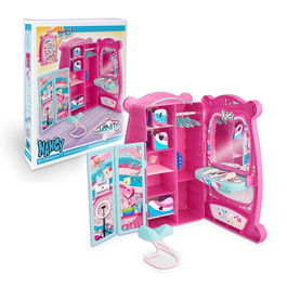 Famosa Nancy Nac94000 Armario Tocador con Espejo y Barras para Colgar Ropa, Asiento y Percha