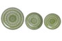 DKD Home Decor Set de Vajilla Mandala Verde de 18 Piezas en Porcelana