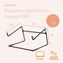 R go tools RGOSC020BL Soporte para Portátil de Acero Negro